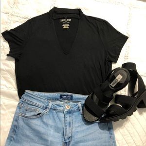 American Eagle Cutout Neck T-shirt